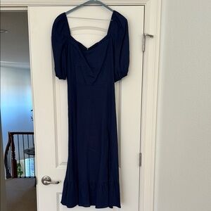 Elegant Navy Blue Dress